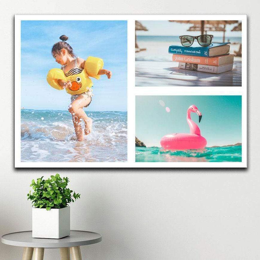 Personalised 3 Photo Collage Canvas